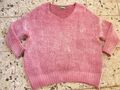 Grobstrick Pullover Italy  Wolle washed out look Rosa 36 38 40 