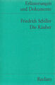 Reclam- ERLÄUTERUNGEN A : FRIEDRICH SCHILLER : DIE RÄUBER    A   8134 a