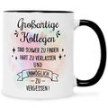 Bedruckte Tasse mit Spruch Großartige Kollegen