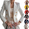  Dame Reverskragen Blazer Jacke Damenblazer Damenjacke Business Sakko Büro Tops