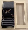 Barbour Herrensocken - Hundestreifen Geschenkset - 3er-Pack - Erwachsene 7-11 neu