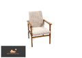 Designer Sessel Chair 70er Mid Century Dänish Vintage Stoff Sitz Retro