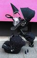 Stokke Xplory Kinderwagen Babyschale Buggy Schirm Regenschutz Tasche schwarz 