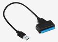 USB 3.0 zu SATA III Adapter Kabel mit UASP  für HDD SSD Festplatten 2,5"