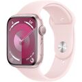 Apple Watch Series 9 Sportarmband M/L 45mm Aluminium GPS Smartwatch hellrosa