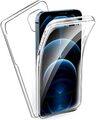 iPhone 12 / 12 Pro Full Cover Silikon 6.1" Transparent Schutzhülle TPU 360° Case