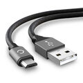  USB Kabel für HTC One M8 Dual Sim Desire 820 Desire 628G Ladekabel 2A grau