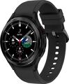 Samsung Galaxy Watch4 Classic 46 mm Edelstahlgehäuse schwarz am Silikonarmband s