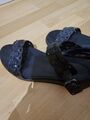 Tamaris Sandalette Keilsandale schwarz 37 NEU