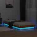 Massivholzbett LEDs Holzbett Bett Bettgestell Lattenrost Schlafzimmerbett vidaXL