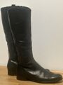 Gabor Stiefel Gr.41 (7,5) Leder Schwarz Sehr Guter Zustand 