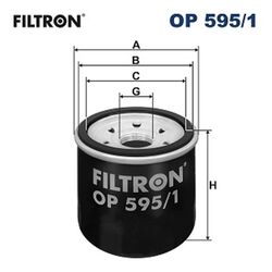 FILTRON Ölfilter OP 595/1 Anschraubfilter M20x1.5 für MAZDA CX KF BP 30 DM DL DJ