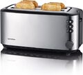 SEVERIN Automatik-Langschlitztoaster, Toaster mit Brötchenaufsatz, hochwertiger