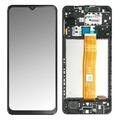 Original Samsung Galaxy A12 A125F LCD Display Touchscreen mit Rahmen in Schwarz