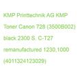 KMP Toner Canon 728 (3500B002) black 2300 S. C-T27 remanufactured 1230,1000 (401