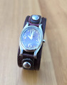 Fossil Damen Uhr Armbanduhr Braun Leder Damenuhr Edelstahl WB-1068 Vintage 