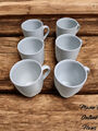 Porzellan Kaffeetasse 6er Set 250ml - weiß - Kaffee Becher Tee Tasse Schlicht