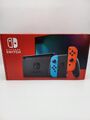 Nintendo Switch Konsole Joy Con Neon Rot Neon Blau OVP *Blitzversand* Sehr Gut 