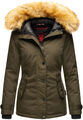 Navahoo warme Damen Winter Jacke Winterjacke Parka Mantel Laura2 Kunstfell B392