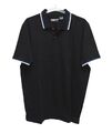 NEU Übergröße tolles Kurzarm Herren Polo Shirt schwarz 100% Baumwolle Gr. 56/58