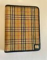 Burberry Vintage Porta Agenda In Tela In Tessuto Check 