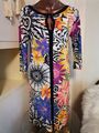 Designer Marc CAIN Stretchkleid Kleid DRESS edel Schick Gr S/M BUNT Blumen ETUI