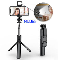 Selfie Stick Stativ für Smartphone Bluetooth Teleskop Stange Fernbedienung Handy