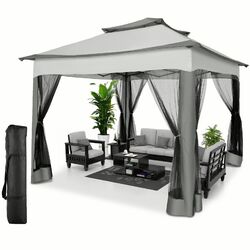 3x3m/3x4m Stabil Pavillon Gartenpavillon Pavilon Partyzelt Gartenzelt Pavillion