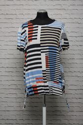 180 461 CECIL  Bluse  Shirt Blusenshirt Gr. M weiß schwarz bleu orange Kurzarm