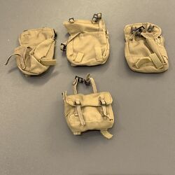 4x 1:6 WW2 US Airborne Paratrooper Musette Bag Backpack For 12'' Gi Joe BBI DID 