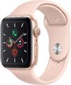 Apple Watch Series 5 44 mm Aluminiumgehäuse gold am Sportarmband sandrosa [Wi-Fi