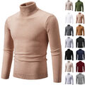 Rollkragen Pullover Herren Strick Tops Winter Jumper Langarm Strickhemd Freizeit