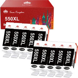 10x Druckerpatronen für PGI 550 XL black PIXMA IP7250 MG5450 MG7150 MG6450 MX925