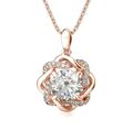 Davidstern 3ct Collier Rosegold VVS1 D Lab-Created Diamond Test Pass