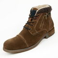 Bugatti Herrenschuhe Leder Schnürboots Stiefeletten Cognac K3259-3-644