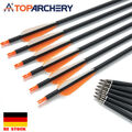 12pcs Jagd Carbonpfeile 30 Zoll Spine 500 OD7.8 für Bogen Outdoor Ziel Jagd