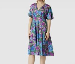 Weekend Max Mara Kleid Dizzy Flieder Blau Grün Blumen Gr. L (40/42) Neu NP 249 €