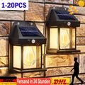 LED Solarleuchte mit Bewegungsmelder Solarlampe Außen Garten Wand Wolfram Fluter