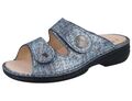 FINN COMFORT Sansibar Damen Pantolette blau jeans Strada Glattleder