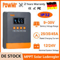 PowMr 25/35/45A Solar Laderegler MPPT Ladegerät Regler 12V/24V Dual USB IP32