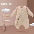 Baby Schlafsack Winter 2.5TOG mit Füßen Baumwolle Giraffe Winter Schlafsäcke-DE