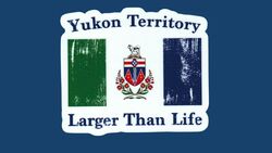 Yukon Territory Flag, Kanada Sticker, Retro-Vintage Aufkleber 10 x 8,6 cm