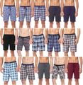 Timone Herren Schlafanzughose Kurz Baumwolle Pyjamahose Nachthose Schlafshorts