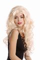 Perücke Damen Karneval Fasching blond Locken wellig Volumen Mittelscheitel 70631