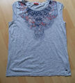 Esprit edc T-Shirt Gr. S / 36 grau mit Muster *wie NEU*