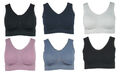 2er Pack Damen Seamless BH mit Spitze Bustier Top Shirt Einlage Pad gepolstert