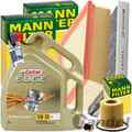 MANN INSPEKTIONSPAKET+5L CASTROL 5W30 MOTORÖL passend für VW POLO 6R SKODA FABIA