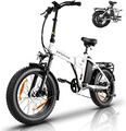 20" Fat Tire E-Bike Klapp E-Fahrrad 250W 7Gang 25KMH City Elektrofahrrad Fatbike