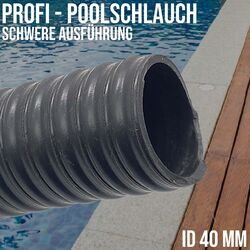 PROFI Schwimmbad Pool Swimming Solar Saug Teich Schlauch 32 38 40 mm schwarz