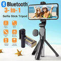 Smartphone Handy Selfie Stick Bluetooth Stativ Teleskop Stange mit Fernbedienung